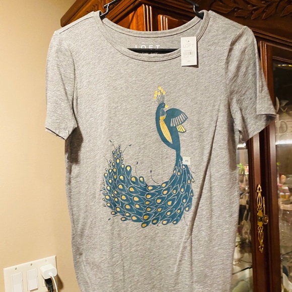 LOFT Tops - Loft Vintage Soft Peacock 🦚 Short Sleeve T-Shirt